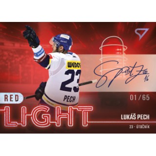 2022-23 SportZoo ELH - Red Light RL-08 Lukáš Pech (Base, /50, /65 Auto)