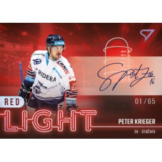 2022-23 SportZoo ELH - Red Light RL-20 Peter Krieger (Base, /50, /65 Auto)