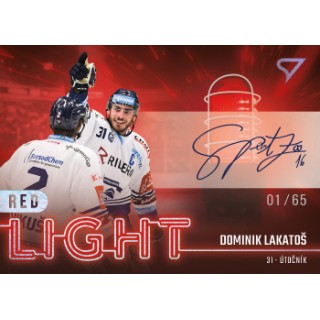 2022-23 SportZoo ELH - Red Light RL-21 Dominik Lakatoš (Base, /50, /65 Auto)