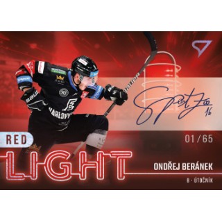 2022-23 SportZoo ELH - Red Light RL-31 Ondřej Beránek (Base, /50, /65 Auto)