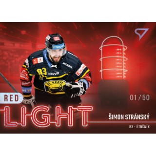 2022-23 SportZoo ELH - Red Light RL-34 Šimon Stránský (Base, /50, /65 Auto)