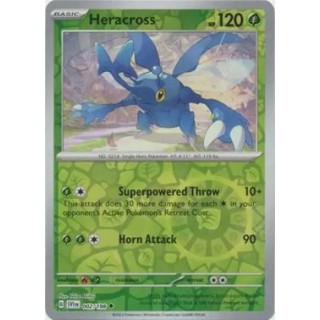 Pokémon TCG: Scarlet & Violet - Base - 002 Heracross (reverse holo)