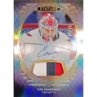 2020-21 UD Stature - 036 Ilya Samsonov (limit 06/33 Auto Patch)