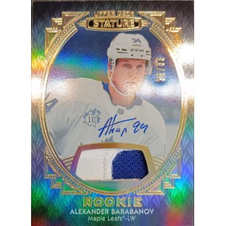 2020-21 UD Stature - 126 Alexander Barabanov (Rookie limit 28/33 Auto Patch)