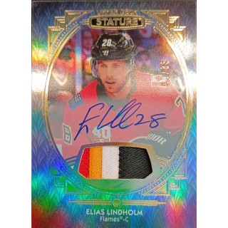 2020-21 UD Stature - 007 Elias Lindholm (limit 09/33 Auto Patch)